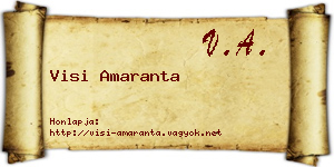 Visi Amaranta névjegykártya